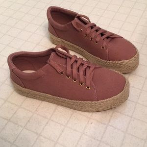 Qupid Espadrille Sneakers, Size 8